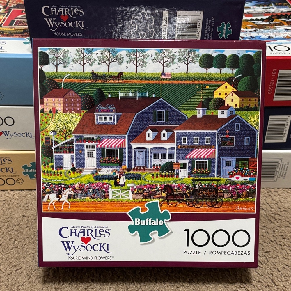 Charles Wysocki Puzzle - Prairie Wind Flowers